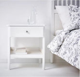 IKEA TYSSEDAL Bedside Table, Table With Drawer Simple Design, Table For Room, Hallway, Living Room , Best Furniture Item, White 51x40 cm